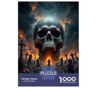 Jigsaw Puzzles 1000 Pieces for Adults Halloween Horror Skull Puzzle for Adults Family Game Improve Memory Unique Birthday And Gifts 38x26cm/1000pcs