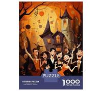 Jigsaw Puzzles 1000 Pieces for Adults Halloween Party Invitation Card Puzzle for Adults Hands-on Game Improve Memory Deal As Gifts for The Whole Family 70x50cm/1000pcs