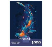 Jigsaw Puzzles 1000 Pieces for Adults Hammerhead Shark Abstract Art Adult Jigsaw Relax Games Difficult Challenge Help The Brain Exercise 70x50cm/1000pcs