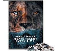 Jigsaw Puzzles 1000 Pieces for Adults Hard Work Beats Talent Puzzle Made of Wood, for Birthdays, Holidays, And Home Decor 1000pcs(50x75cm)
