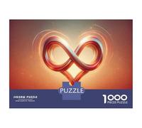 Jigsaw Puzzles 1000 Pieces for Adults Heart Shaped Infinity Symbol Jigsaw Puzzle Relax Games Precision Cutting Unique Birthday And Gifts 52x38cm/1000pcs