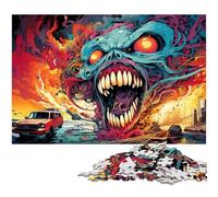 Jigsaw Puzzles 1000 Pieces for Adults Hell Demon Awakens Puzzle Wall Decoration Great Gift for And Teenager Age 14 Years Up 1000 PCS(38x26cm)