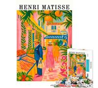 Jigsaw Puzzles 1000 Pieces for Adults Henri Matisse Style Market Scene Painting Jigsaw Anti-Stress Toys Precision Cutting Deal As Gifts for The Whole Family (Size 38x52cm)