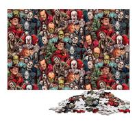 Jigsaw Puzzles 1000 Pieces for Adults Horror Monster Challenging Difficult Puzzle A Work of Art for Teens Age 14 Years Up (Size 75x50cm)