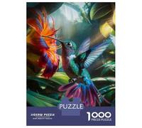 Jigsaw Puzzles 1000 Pieces for Adults Hummingbird Feeding on Flower Adult Puzzles Relaxing Games Difficult Hard Deal As Gifts for The Whole Family 52x38cm/1000pcs