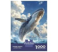 Jigsaw Puzzles 1000 Pieces for Adults Humpback Whale Leap Puzzles for Adults Fun Games Improve Memory Deal As Gifts for The Whole Family 52x38cm/1000pcs