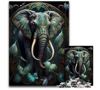 Jigsaw Puzzles 1000 Pieces for Adults Imaginary World Elephant Wooden Puzzles Perfect for Birthday, Christmas 50x75CM/19.68x29.52inch