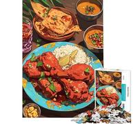 Jigsaw Puzzles 1000 Pieces for Adults Indian Cuisine Still Life Relaxing Games Learning Educational Toys Secret Santa Gifts Family Activities (size 38x52cm)
