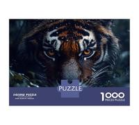 Jigsaw Puzzles 1000 Pieces for Adults Intense Tiger Portrait Jigsaw for Adults Family Games A Work of Art Help The Brain Exercise 70x50cm/1000pcs