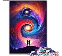 Jigsaw Puzzles 1000 Pieces for Adults Intergalactic Couple Made of Wood, for Parents, Lovers, Friends - Age 14+ 50x75cm Birthday Party for Men Women