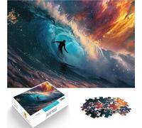 Jigsaw Puzzles 1000 Pieces for Adults Intergalactic Surfer Herausfordernd Schwierig Verbessern Sie das Gedächtnis38x26cm
