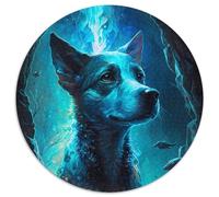 Jigsaw Puzzles 1000 Pieces for Adults Jack Russell Terrier Dog 1000 Piece Round Puzzle Interactive Family Game, DIY Home Decor, Brain Teaser Gift 1000pcs (67.5x67.5cm)