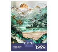 Jigsaw Puzzles 1000 Pieces for Adults Jade Sea Lagoon Kintsugi Adult Jigsaw Hands-on Game Difficult Hard Unique Birthday And Gifts 70x50cm/1000pcs