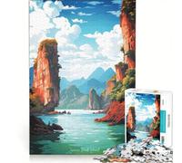 Jigsaw Puzzles 1000 Pieces for Adults James Bond Island Art, Educational Toy, Difficult Hard, for Birthday, Chrismas (50x75cm)