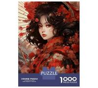 Jigsaw Puzzles 1000 Pieces for Adults Japanese Geisha Art Print-2 Jigsaws for Adults Relax Games Improve Memory Stress Reduction Gifts 38x26cm/1000pcs