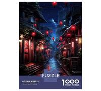 Jigsaw Puzzles 1000 Pieces for Adults Japanese Lanterns Night Scene Puzzles for Adults DIY Toys Home Decoration Help The Brain Exercise 52x38cm/1000pcs