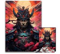 Jigsaw Puzzles 1000 Pieces for Adults Japanese Sakura Samurai Wooden Jigsaw Puzzles Educational Toy for Teenagers Home Office Decor 1000 PCS(38x26cm)