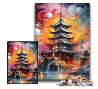 Jigsaw Puzzles 1000 Pieces for Adults Japanese Temple Jigsaw Puzzles for Adults, 1000 Piece Engaging Family Game Night Activity Size 26x38cm
