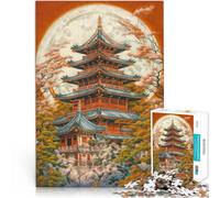 Jigsaw Puzzles 1000 Pieces for Adults Japanese Temple Made of cardboard Suitable for ages 14 and up Play toys because it is ideal as a gift for the whole family。size:26x38cm/10.24x14.96inch