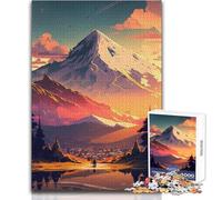 Jigsaw Puzzles 1000 Pieces for Adults Japanese ﹨u Asian Landscape Enjoy Gentle Leisure Relaxation Stable Fit Accurate Cutting Toy Size 38x26cm