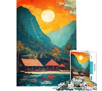 Jigsaw Puzzles 1000 Pieces for Adults Java Art Poster Jigsaws for Adults Relax Games Home Decoration Deal As Gifts for The Whole Family (Size 38x52cm)