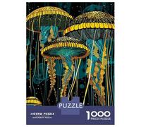Jigsaw Puzzles 1000 Pieces for Adults Jellyfish Abstract Jigsaws for Adults Fun Games Stress Reliever Help The Brain Exercise 70x50cm/1000pcs