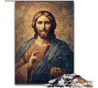 Jigsaw Puzzles 1000 Pieces for Adults Jesus Art Puzzle Ideal for Lover, Perfect Christmas, New Year, Valentine's Gift (size 50x75cm)