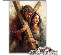 Jigsaw Puzzles 1000 Pieces for Adults Jesus cardboard Jigsaw Puzzles for Adults Challenging Brain Teaser for Teenager, Family Game Night Fun (Size 26x38cm)