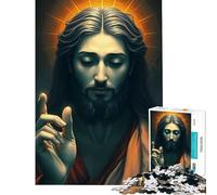 Jigsaw Puzzles 1000 Pieces for Adults Jesus Christ Benediction Portrait 1000 Jigsaw Puzzle DIY Toys Learning Educational Christmas Birthday Gifts (50x75cm)