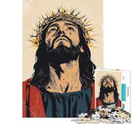 Jigsaw Puzzles 1000 Pieces for Adults Jesus Christ Portrait Toys Educational Games Practical Game Learning Educational Gifts Ideas (Size 38x52cm)
