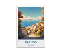 Jigsaw Puzzles 1000 Pieces for Adults jigsaw Puzzles for Adults，Paphos Cyprus Posters Puzzle Sets for Challenging Puzzle Game and Family Play 52x38CM