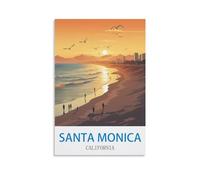 Jigsaw Puzzles 1000 Pieces for Adults jigsaw Puzzles for Adults Santa Monica California Surf Puzzle Sets for Challenging Puzzle Game and Family Play 38x26CM