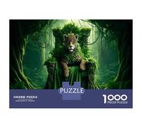 Jigsaw Puzzles 1000 Pieces for Adults Jungle King Throne Jigsaw Puzzle Relax Games Precision Cutting Unique Birthday And Gifts 38x26cm/1000pcs