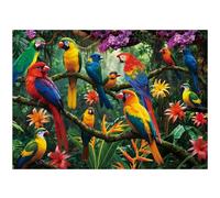 Jigsaw Puzzles 1000 Pieces for Adults, Jungle Parrots, Puzzles with Letters on Back, 27.5” x 19.7” Challenging Puzzle for Game Night Home Décor
