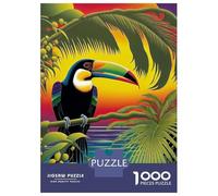 Jigsaw Puzzles 1000 Pieces for Adults Keel Billed Toucan Jigsaws for Adults Fun Games A Work of Art Deal As Gifts for The Whole Family 52x38cm/1000pcs