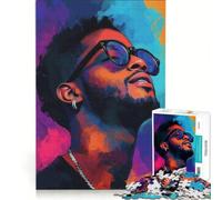 Jigsaw Puzzles 1000 Pieces for Adults Kid Cudi Portrait Impossible Game Challenging To Complete for Is Ideal As A Gift 38x26cm