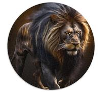 Jigsaw Puzzles 1000 Pieces for Adults King of The Grassland Lions Impossible Jigsaw Puzzles for Adults DIY Home Decor Brain Teaser Game for Teenagers (Size 67.5x67.5cm)