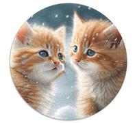 Jigsaw Puzzles 1000 Pieces for Adults Kitten in The Snow Paper Jigsaw Puzzles Making It A Great Gift for Family Fun 1000pcs (67.5x67.5cm)