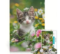 Jigsaw Puzzles 1000 Pieces for Adults Kittens Play Impossible Game Challenging To Complete for Is Ideal As A Gift 38x26cm