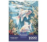 Jigsaw Puzzles 1000 Pieces for Adults Koi Fish Underwater Jigsaw Puzzle Anti-Stress Toys Home Decoration Help The Brain Exercise 38x26cm/1000pcs