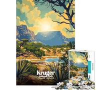 Jigsaw Puzzles 1000 Pieces for Adults Kruger National Park South Africa Relaxing Games Learning Educational Toys Secret Santa Gifts Family Activities (size 38x52cm)