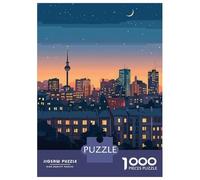 Jigsaw Puzzles 1000 Pieces for Adults Kyiv, Ukraine Cityscape at Night Jigsaws for Adults Fun Games A Work of Art Deal As Gifts for The Whole Family 70x50cm/1000pcs