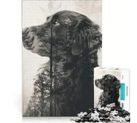 Jigsaw Puzzles 1000 Pieces for Adults Labrador Double Exposure Impossible Game Challenging To Complete for Is Ideal As A Gift 50x75cm
