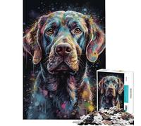 Jigsaw Puzzles 1000 Pieces for Adults Labrador Painting Help The Brain Exercise Family Activities Relax Games for Age 14+ Game (38x52cm)