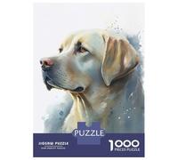 Jigsaw Puzzles 1000 Pieces for Adults Labrador Watercolor Animal Jigsaws for Adults Fun Games A Work of Art Deal As Gifts for The Whole Family 52x38cm/1000pcs