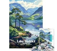 Jigsaw Puzzles 1000 Pieces for Adults Lake District National Park Poster Family Games Brain Intelligence Challenge Addictive Toys Great Gifts For Family Fun (size 38x52cm)