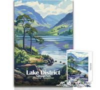 Jigsaw Puzzles 1000 Pieces for Adults Lake District National Park Poster Toy Intellectual Game Improve Memory Anti-Stress Toys Size 50x75cm