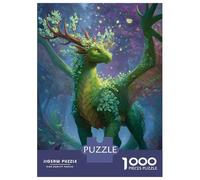 Jigsaw Puzzles 1000 Pieces for Adults Leafy Green Dragon in Enchanted Forest Puzzle for Adults Toy Wall Decor Hand Speed Race Stress Reduction Gifts 38x26cm/1000pcs