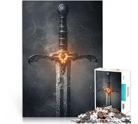 Jigsaw Puzzles 1000 Pieces for Adults Legendary Sword Stressabbau-Spielzeug denn eignet sich ideal als Geschenk für die ganze Familie38x26cm