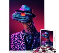 Jigsaw Puzzles 1000 Pieces for Adults Leopard Pattern Dino Adult Jigsaw Puzzles Precision Cutting Challenging To Complete Toy Intellectual Game (38x26cm)